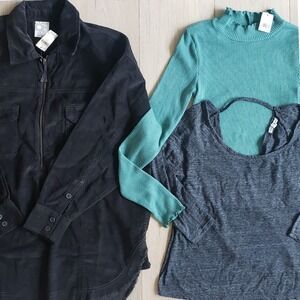 American Eagle Shirt Bundle Womens XS Long Sleeve Solid Layering Basic Capsule